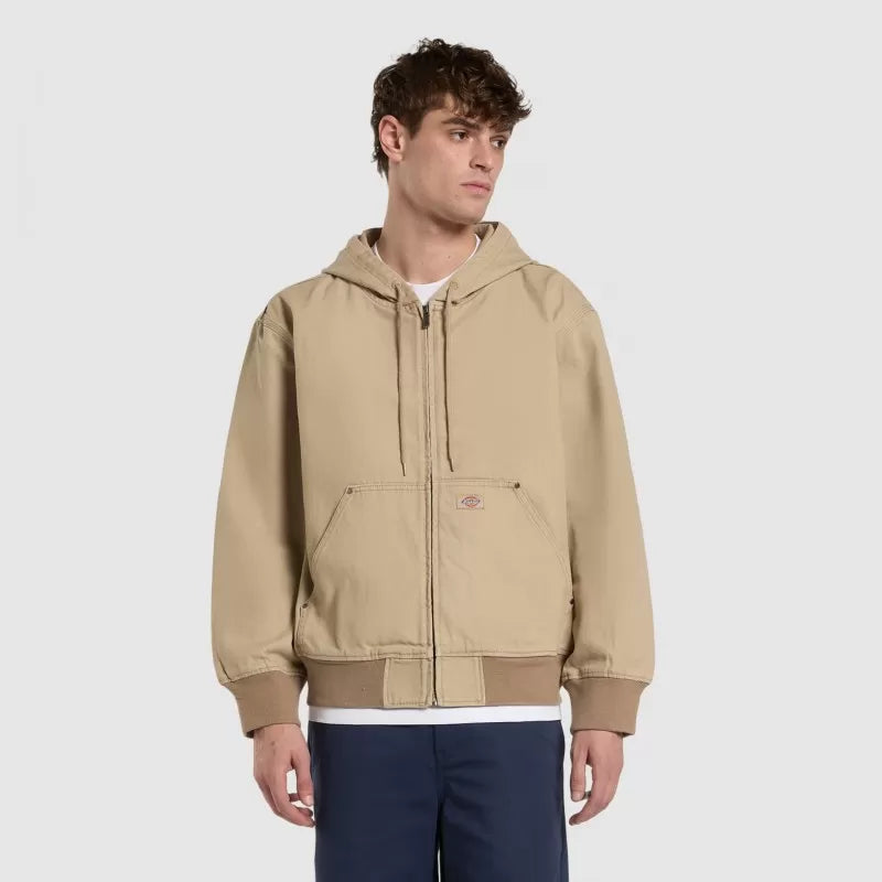 Dickies Unlined Canvas Hooded Jacket - Desert