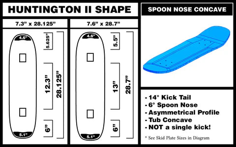 Waltz Ethan Young Sword Spoon Nose Freestyle Skateboard Deck 7.6"