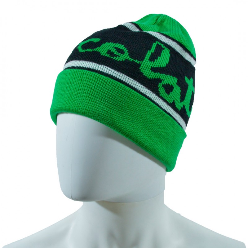 Chocolate Chunk Stripe Beanie - Kelly Green