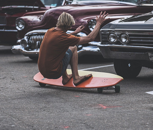 Hamboards Classic Orange Yellow HST Complete Surfskate 74"