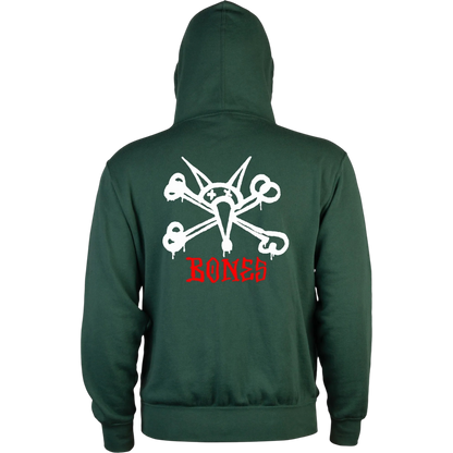 Powell Peralta Sweat Hood Zip Rat Bones - Alpine Green