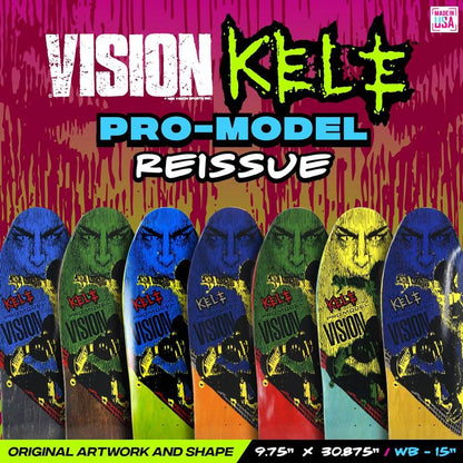 Vision Kele Rosecran Brown Stain Skateboard Deck 9.75"