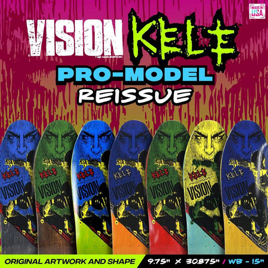 Vision Kele Rosecran Brown Stain Skateboard Deck 9.75"