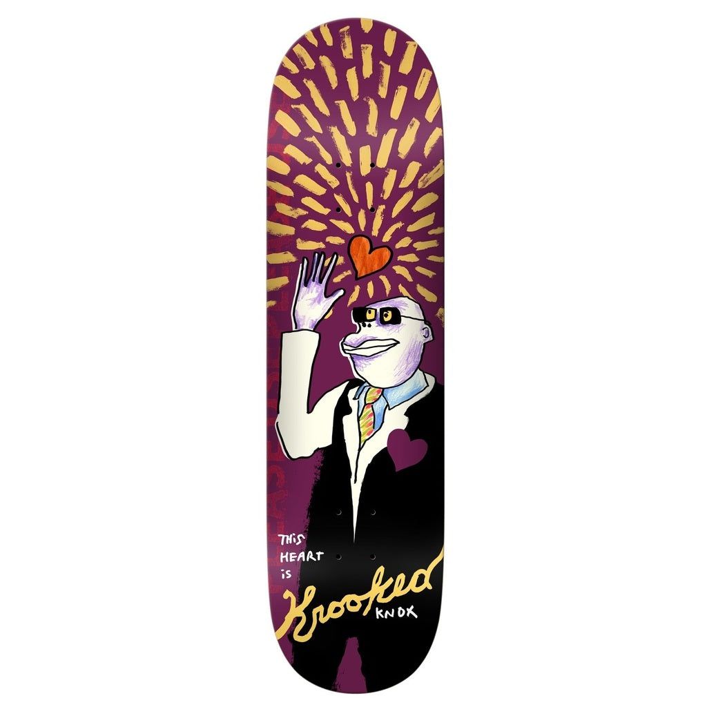 Krooked Knox This Heart Skateboard Deck 8.5"