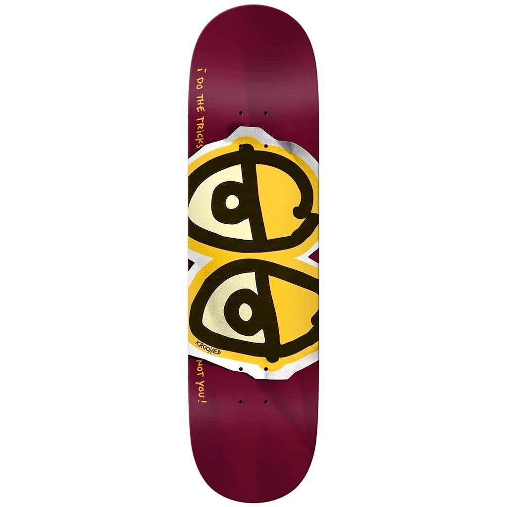 Krooked DBX Eyes Bordeaux Skateboard Deck 8.5"