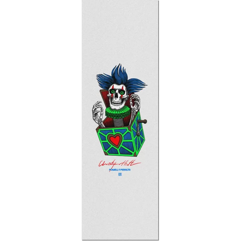 Powell Peralta Chris Hiett Skull Clear Griptape 10.5"