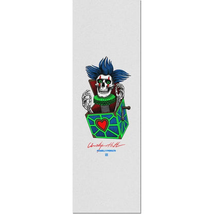 Powell Peralta Chris Hiett Skull Clear Griptape 10.5"