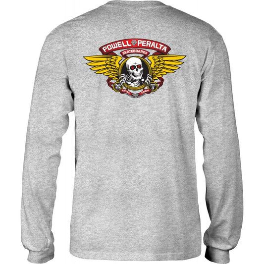 Longsleeve Powell Peralta Winged Ripper - Athletic Heather