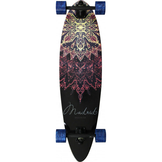 Madrid Blunt Mandala Pin Tail Longboard Complete 36 "