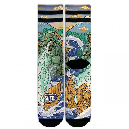American Socks Alien Kaiju King Socks - Mid High