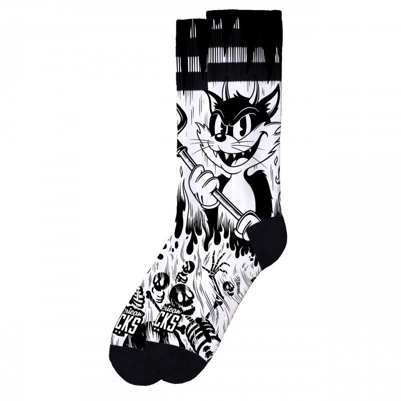 American Socks Evil Cat Socks – Mid High