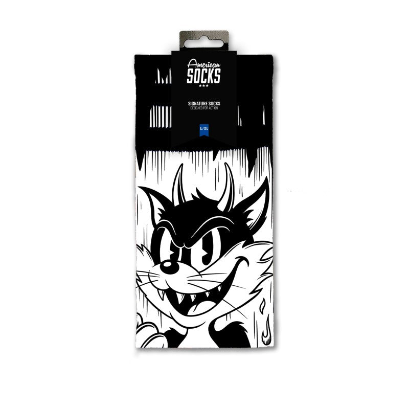 American Socks Evil Cat Socks – Mid High