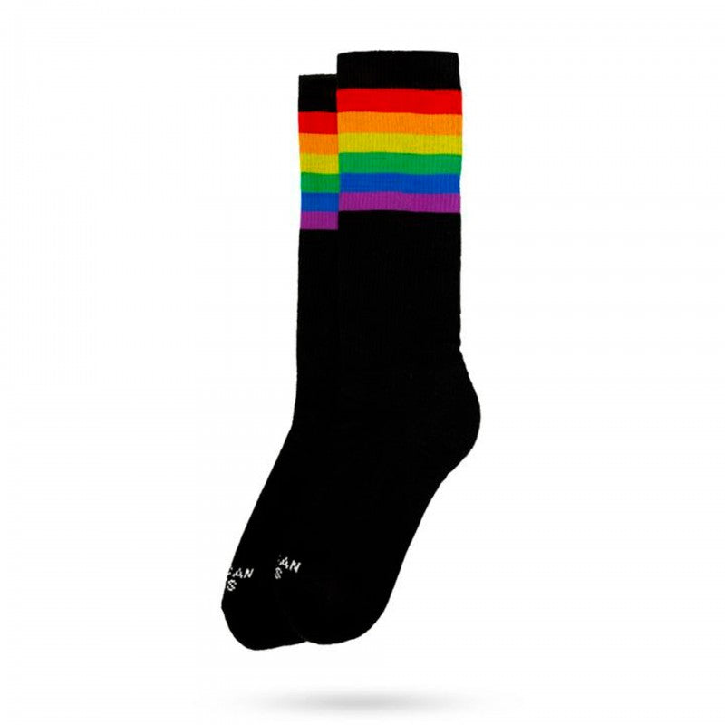 American Socks Rainbow Pride Socks (Black) - Mid High