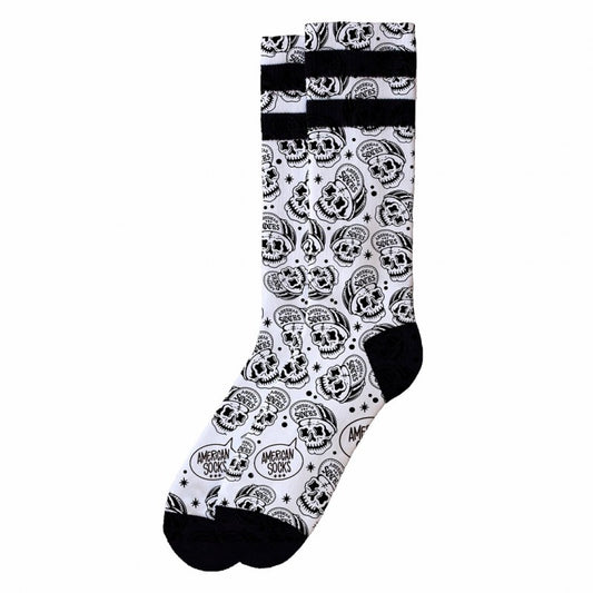 American Socks Skater Skull 22 Socks - Mid High