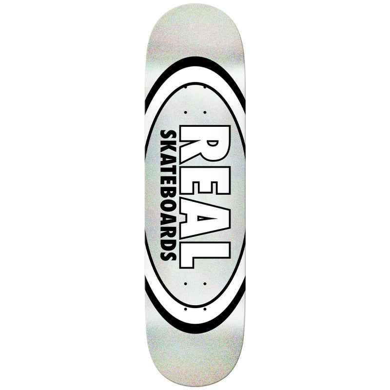 Real Easy Rider Oval Logo White Skateboard Deck 8.5"