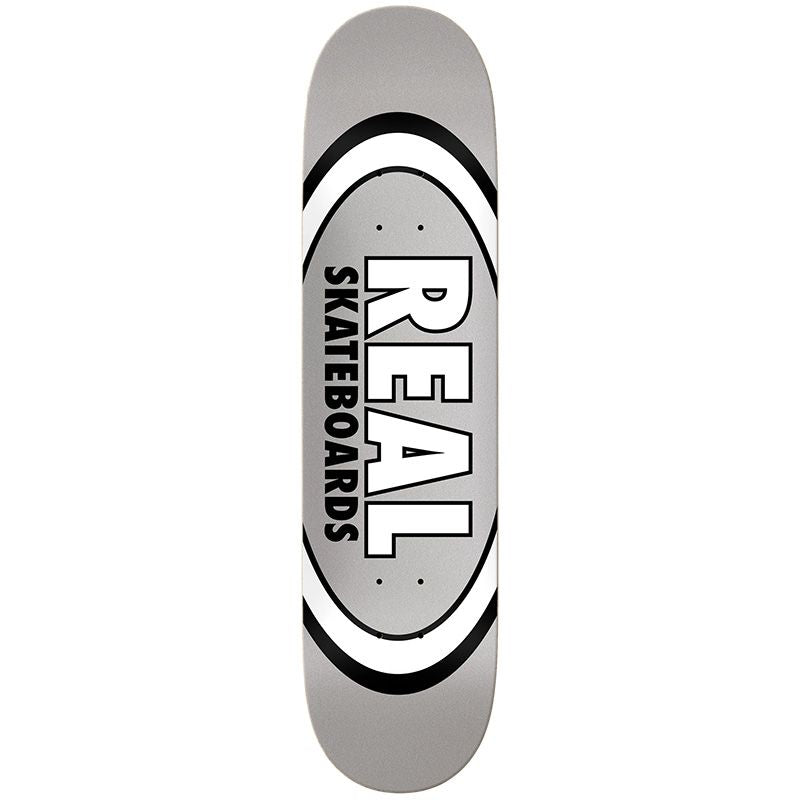 Real Team Classic Oval Silver Skateboard Deck 7.75"
