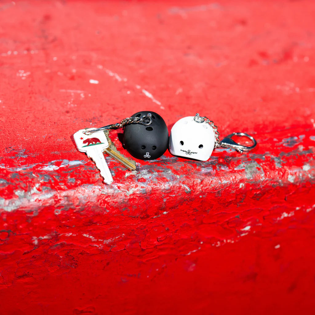 Triple Eight Key Chain Helmet - White