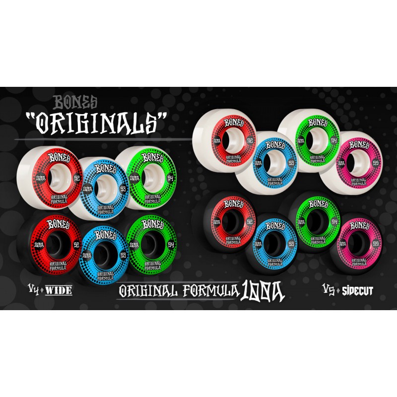 Bones 100s 15 Formula V4 Wide Black Wheels - 53mm