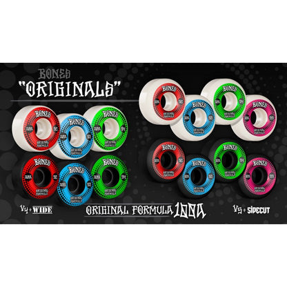 Bones 100s 15 Formula V4 Wide Black Wheels - 53mm