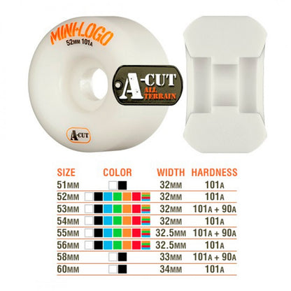 Mini-Logo Hybrid A-Cut 2 White 52mm 95a Wheels
