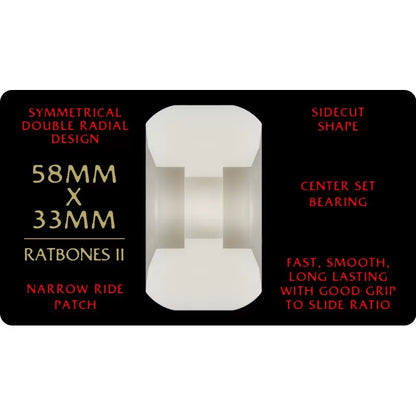 Rodas Powell Peralta Dragon Formula™ (DF) Ratbones II - 58mm x 33mm 93A