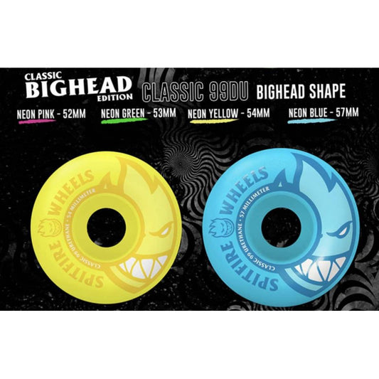 Rodas de Skate Spitfire Bighead Neon Yellow Classics 54mm 99DU