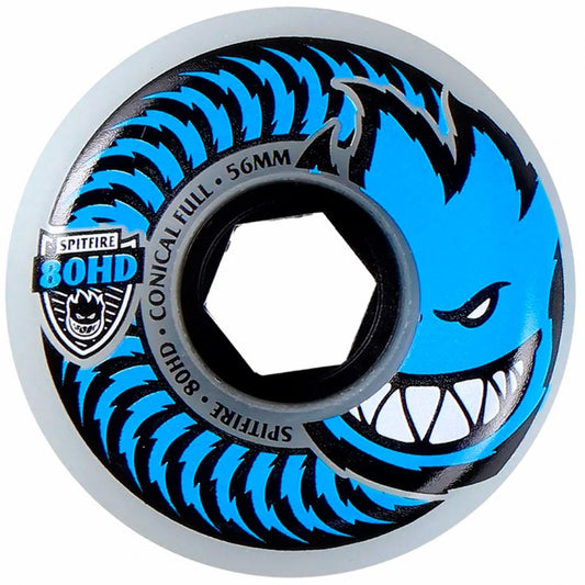 Rodas de Skate Spitfire Conical Full Chargers Clear 56mm 80HD
