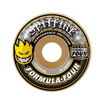 Rodas Spitfire Formula Four Conical Yellow Print 56mm 99DU