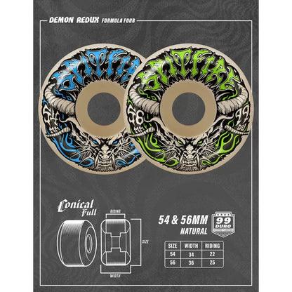 Rodas Spitfire Formula Four Demon Redux Conical Full 56mm 99DU