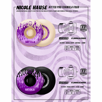 Spitfire Formula Four Nicole Hause Kitted Radial Wheels - 54mm 99DU