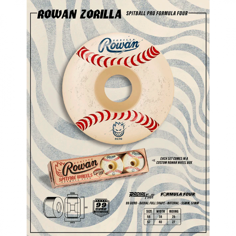 Rodas Spitfire Formula Four Rowan Zorilla Spitball Radial Full - 55mm 99DU