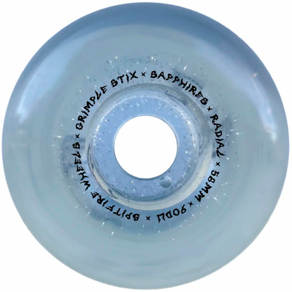 Spitfire x Grimple Stix Sapphire Radials Clear Wheels - 58mm 90DU