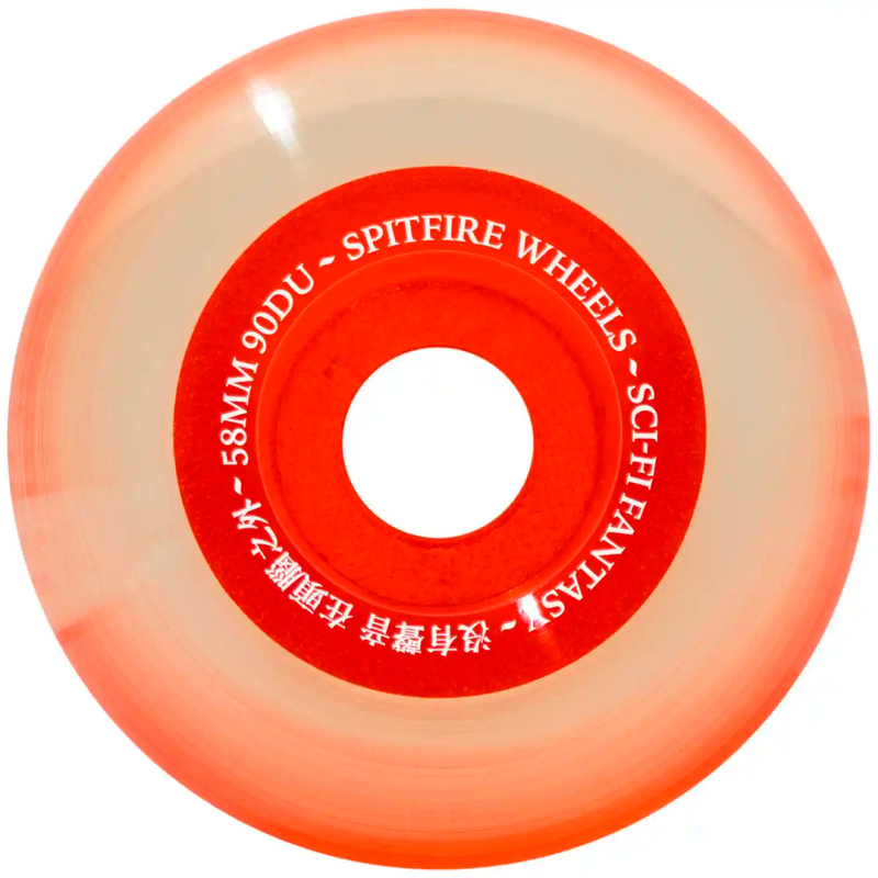 Spitfire x Sci-Fi Sapphires Radials Clear Red Wheels - 58mm 90DU
