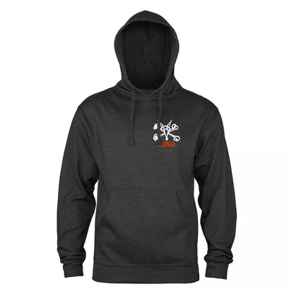 Sweat Hood Powell Peralta Rat Bones - Charcoal Heather Red