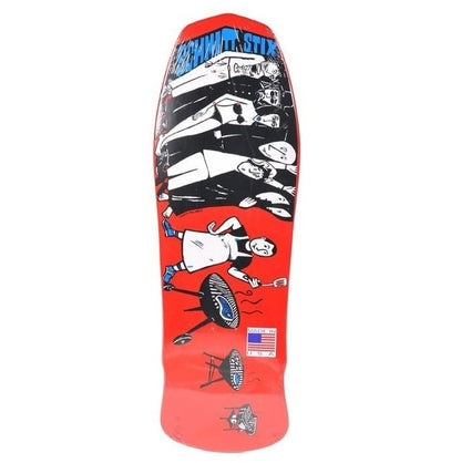 Schmitt Stix Joe Lopes BBQ Old School Red Skateboard Deck 10.125"