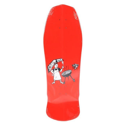 Schmitt Stix Joe Lopes BBQ Old School Red Skateboard Deck 10.125"