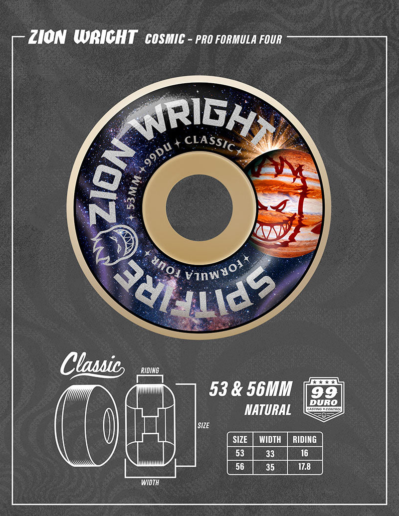 Rodas Spitfire Formula Four Zion Wright Cosmic Classic 53mm 99DU