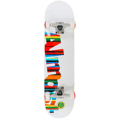 Almost Side Stripe White Skateboard Complete 7.75"