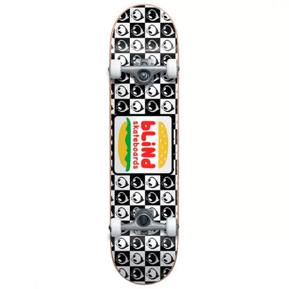 Blind Burger Black White Complete Skateboard - 7.875"