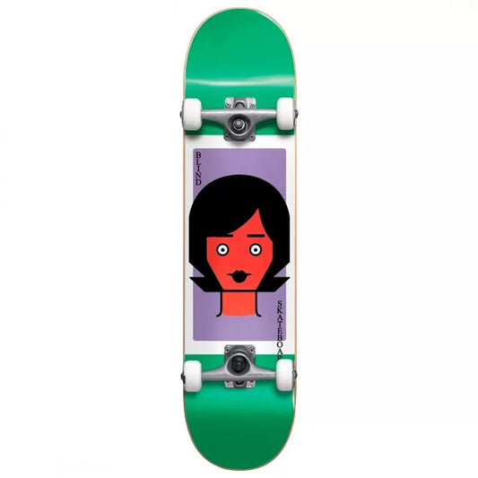 Blind Girl Doll 2 Green Complete Skateboard - 8.0"