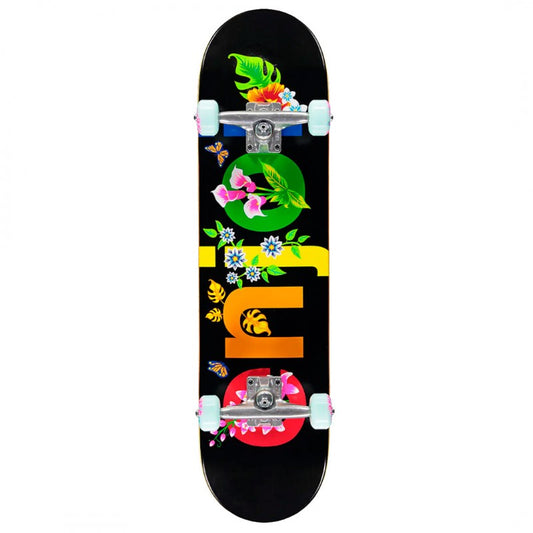 Enjoi Flowers Resin Premium Black Complete Skateboard 8.0"