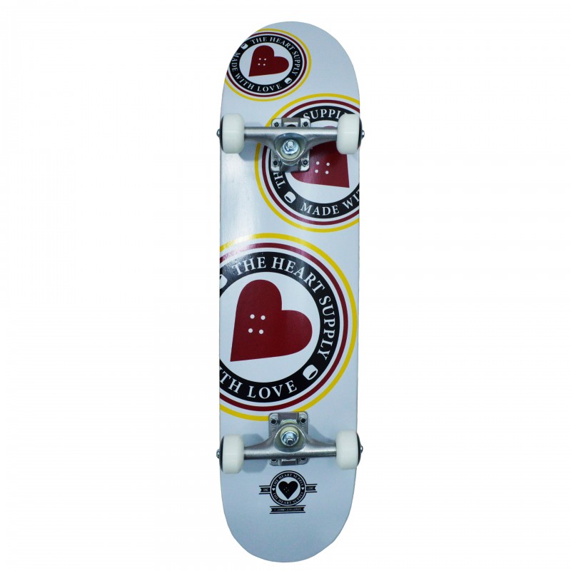 Heart Supply Orbit Logo White Complete Skateboard 7.75"