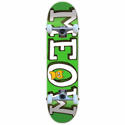 Meow Logo Green Complete Skateboard - 7.75"