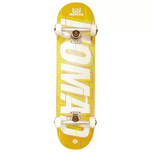 Nomad Glitch Orange Skateboard Complete 7.75"