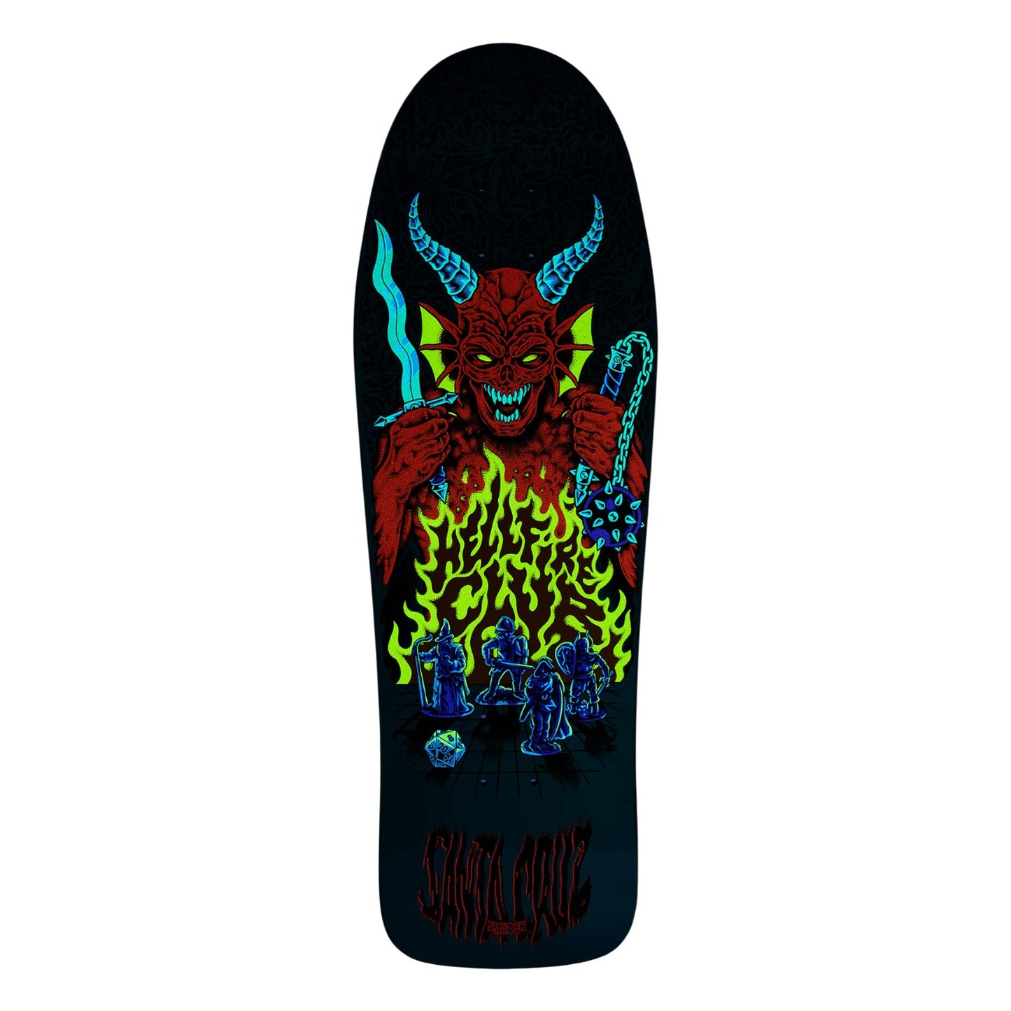 Santa Cruz Stranger Things Knox Hellfire Pit Skateboard Deck 10.07"