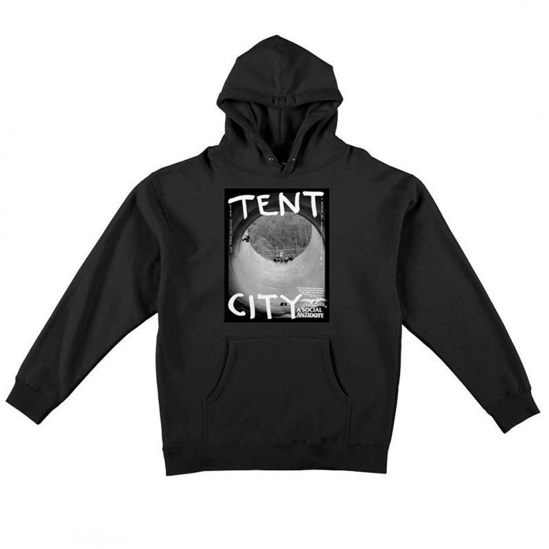 Sweatshirt Hoodie Anti-Hero Tent City - Black