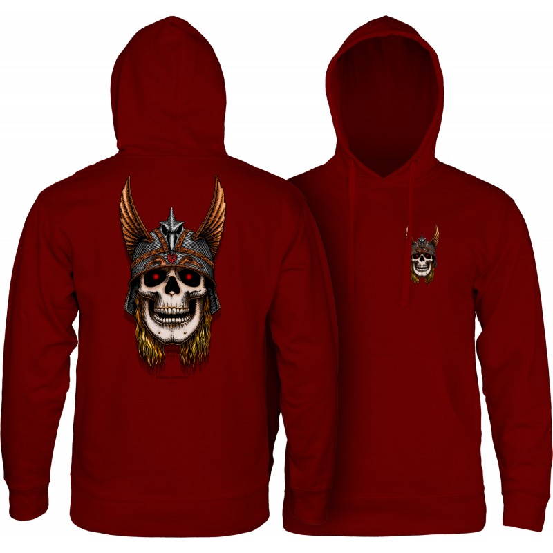 Sweat Hood Powell Peralta Andy Anderson Skull - Maroon