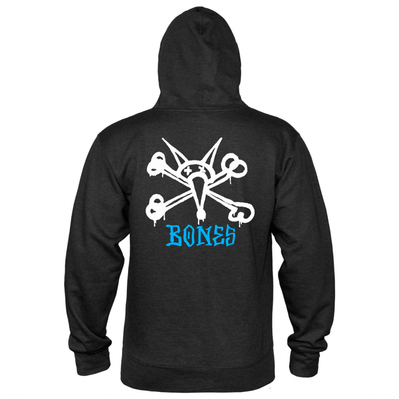 Powell Peralta Rat Bones Hooded Sweatshirt Mid Weight Charcoal Heather