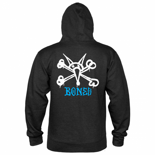 Powell Peralta Rat Bones Hooded Sweatshirt Mid Weight Charcoal Heather