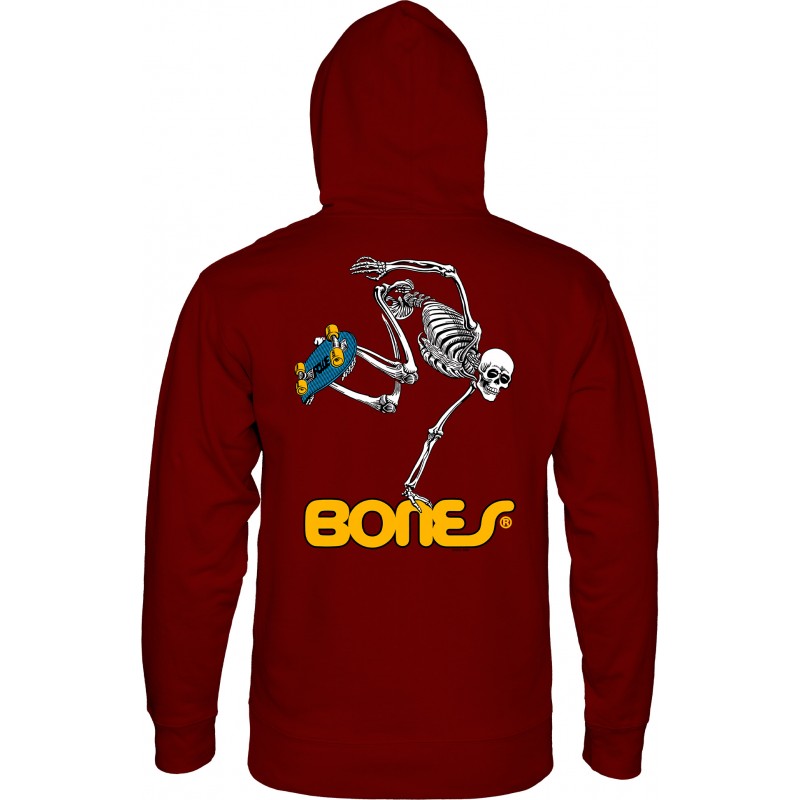 Sweat Hood Powell Peralta Skeleton Skate - Maroon
